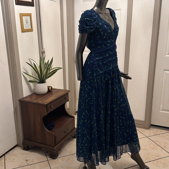 Self-Portrait Blue and Green Maxi Dress - Picture 8 of 11